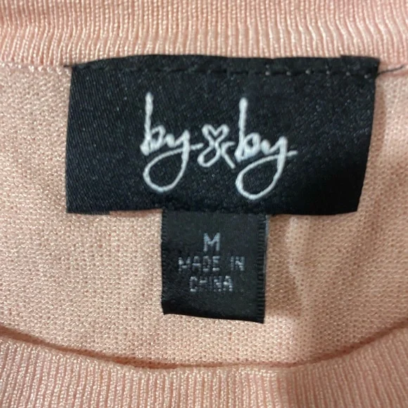 by & by Blush Pink Knit Top Medium (QL) - Picture 4 of 8